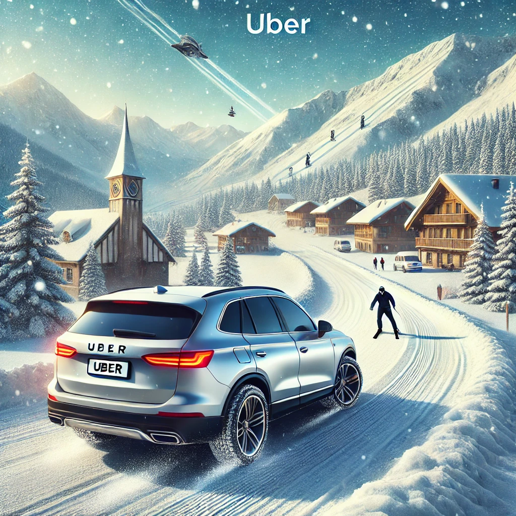 Les trajets en Uber vers les stations de ski en hausse